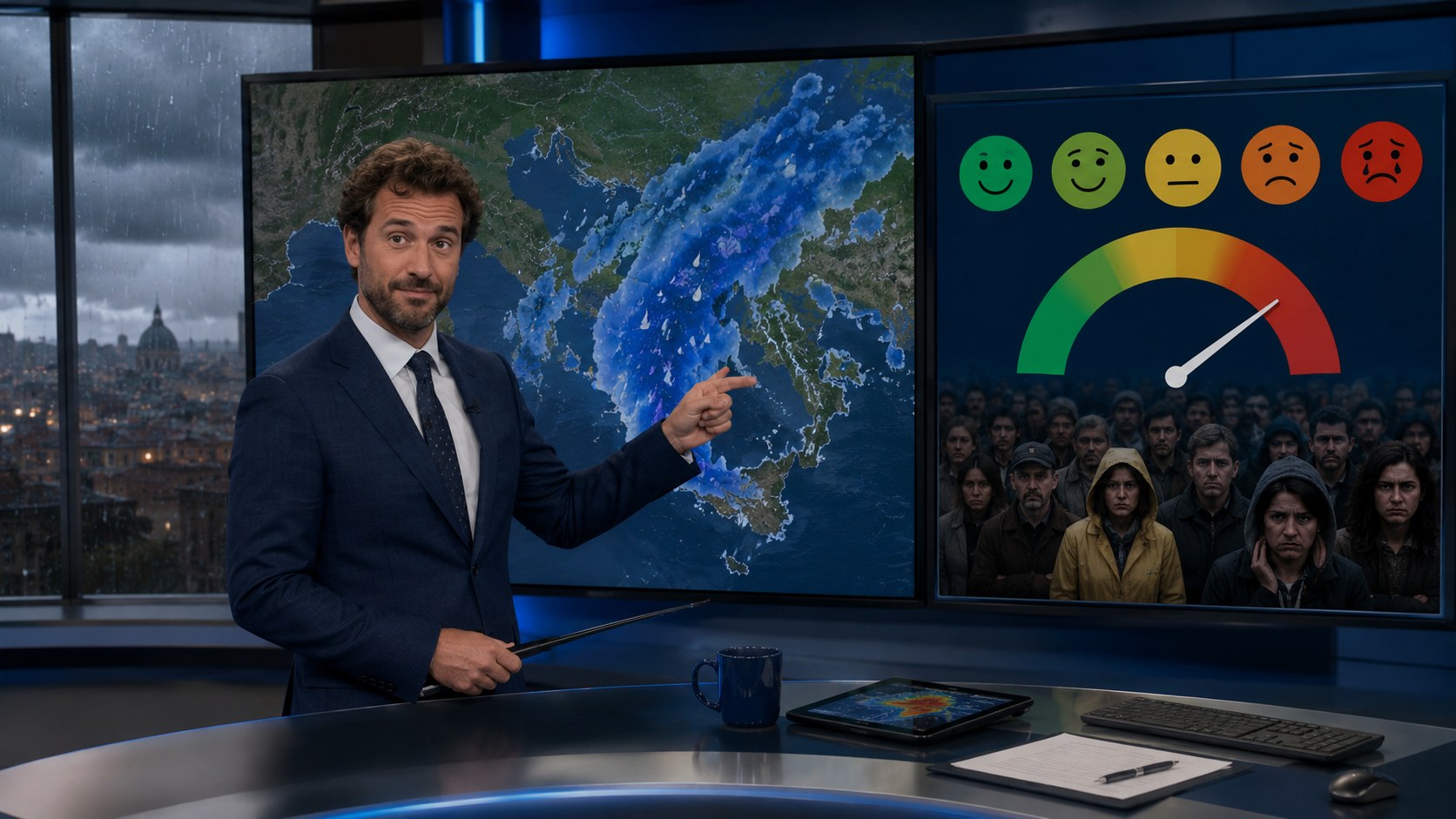 Meteo del Fatto inaugura l’allerta umorale: non dice se piove, ma quanto sei disposto a sopportarlo