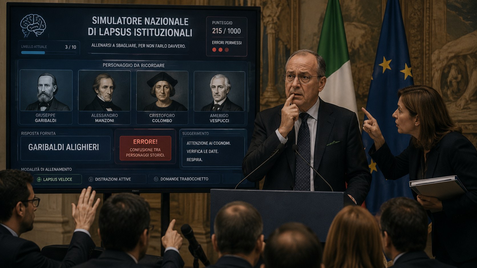 Valditara lancia il Simulatore nazionale di lapsus istituzionali: "Così sbagliamo nomi storici in ambiente protetto"